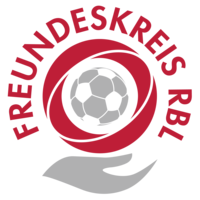 Schriftzug Freundeskreis RBL um einen roten Kreis geschrieben, unter dem eine graue Hand ist