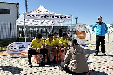 Infostand Integration durch Sport