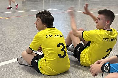 Spieler auf Fußballplatz